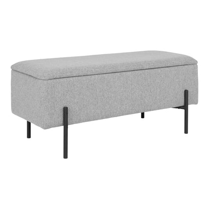Watford Bank mit Stauraum – Hellgrau, 95x36,5x43 cm, HN1275