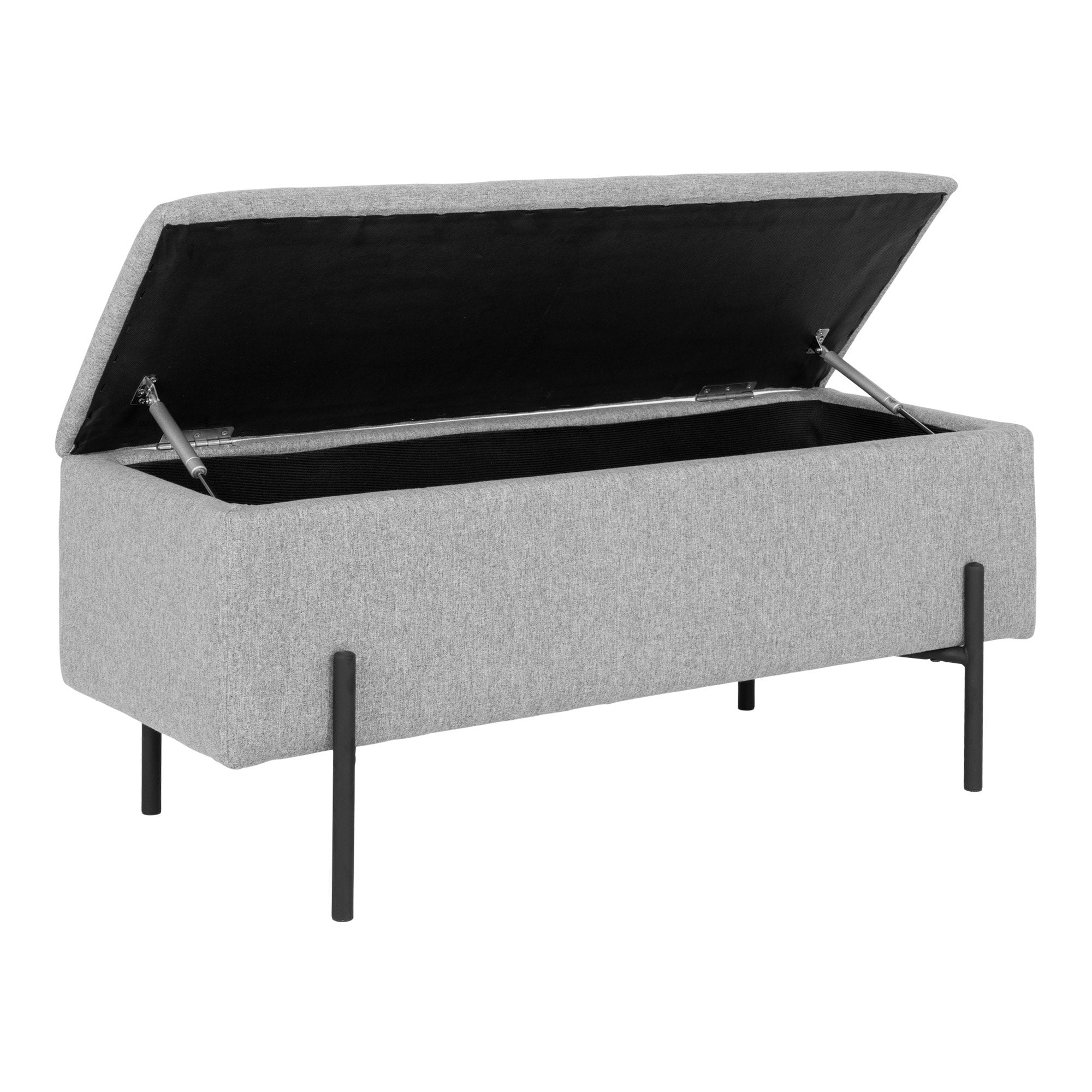Watford Bank mit Stauraum – Hellgrau, 95x36,5x43 cm, HN1275