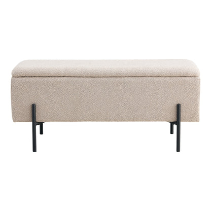 Watford Sitzbank mit Stauraum – Bouclé, Beige, 95x36,5x43 cm, HN1233