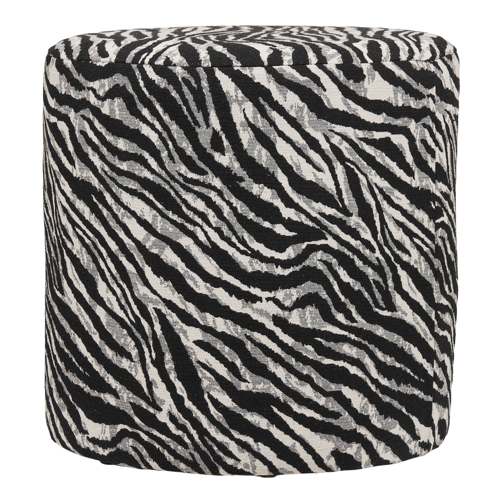 Kimberley Pouf - Sitzsack, Jacquard, schwarz/weiß ø40x40 cm, HN1096