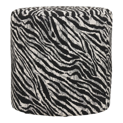 Kimberley Pouf - Sitzsack, Jacquard, schwarz/weiß ø40x40 cm, HN1096