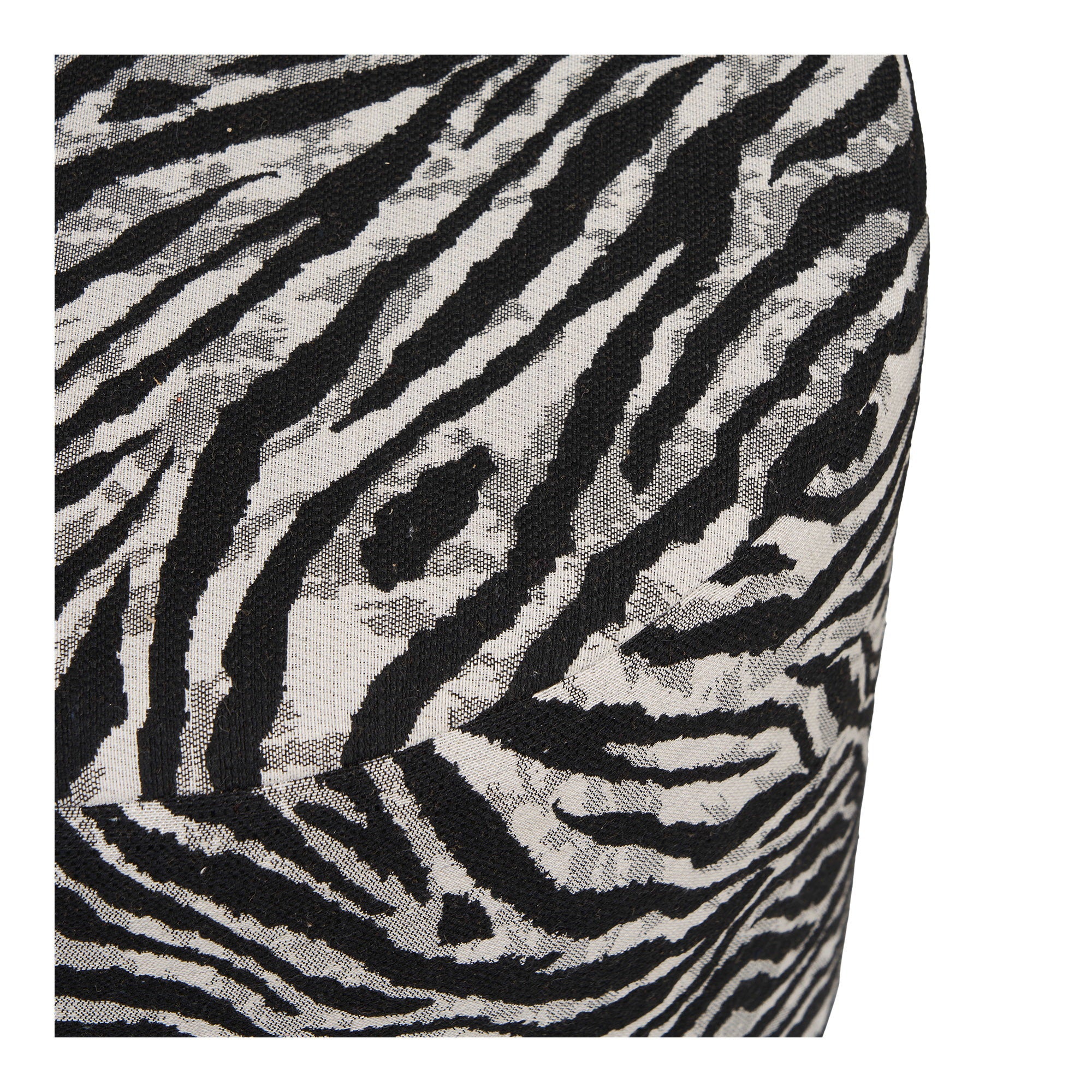 Kimberley Pouf - Sitzsack, Jacquard, schwarz/weiß ø40x40 cm, HN1096