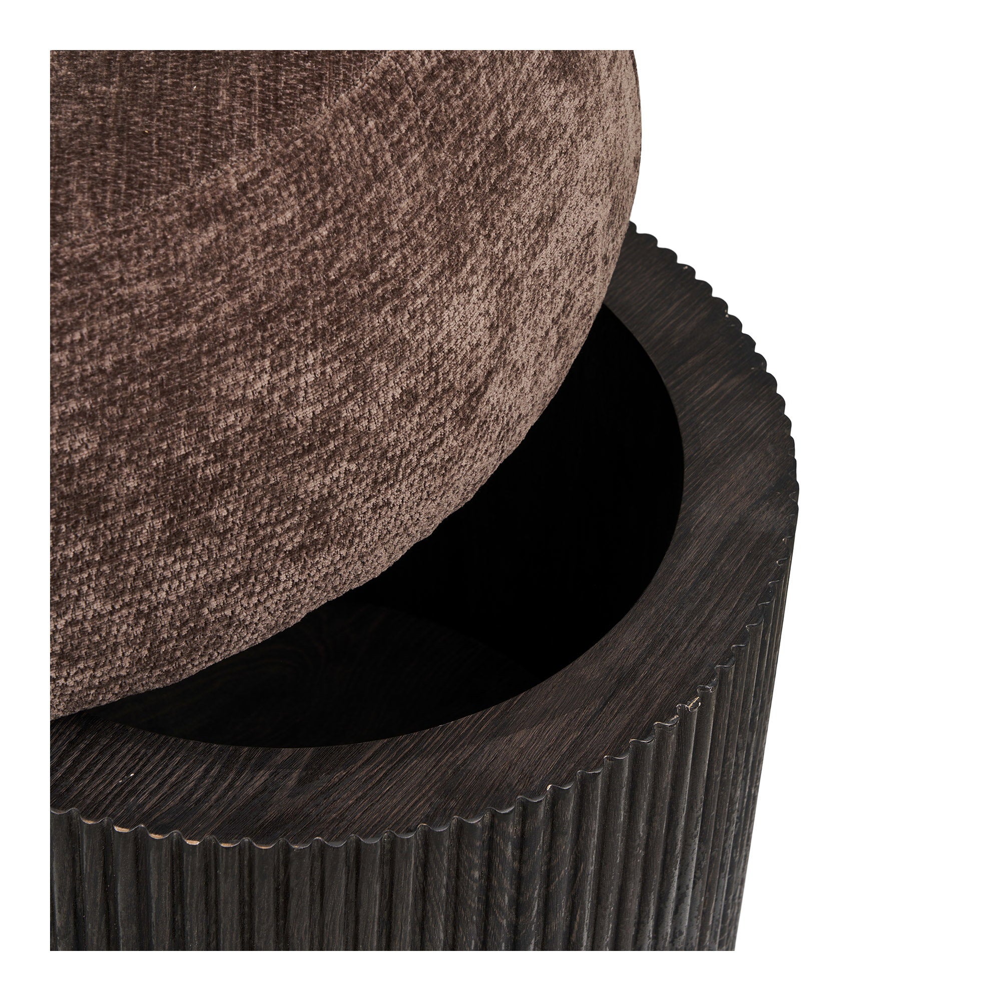 Christchurch Pouf - Pouf, Chenillebezug, dunkelbraun ø52x42 cm, HN1324