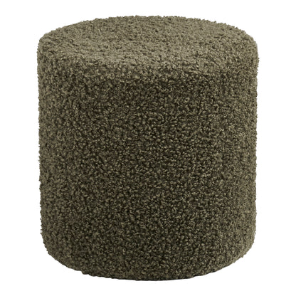 Ejby Pouf - Pouf, teddy, green ø34x36 cm, HN1301