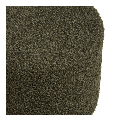 Ejby Pouf - Pouf, teddy, green ø34x36 cm, HN1301