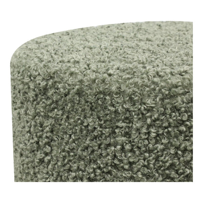 Ejby Pouf - Pouf, teddy, green ø34x36 cm, HN1301