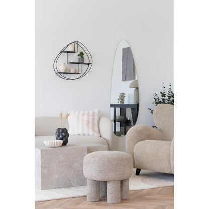 Canberra Pouf - Pouf, hellgrau ø43x43 cm, HN1258