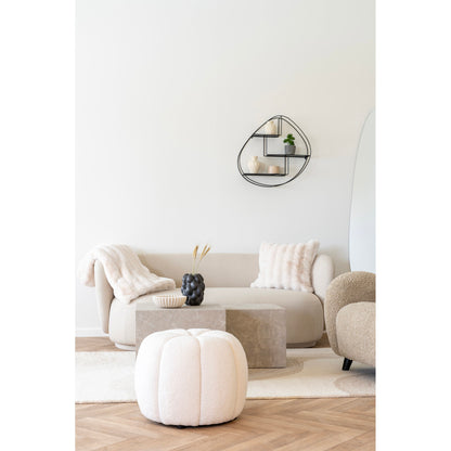Paisley Pouf - Pouf, Off-White ø48x38 cm, HN1259