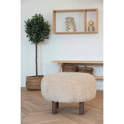 Inverness Pouf - Pouf, hellbraun ø50x36 cm, HN1260