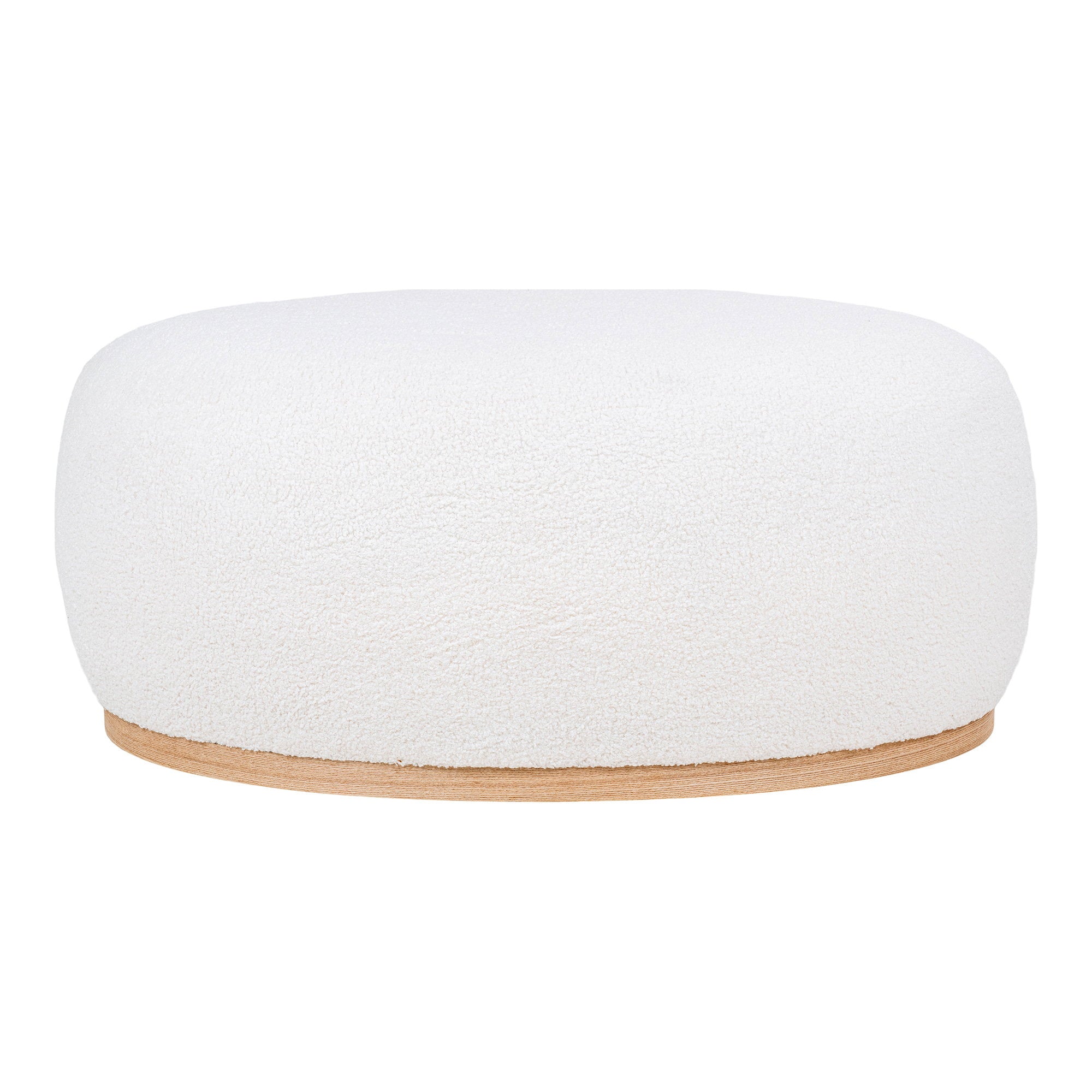 Manhattan Pouf - Pouf, Teddy, weiß 54,5x88,5x36 cm, HN1235
