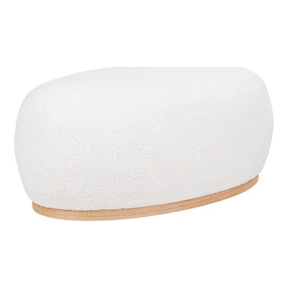 Manhattan Pouf - Pouf, Teddy, weiß 54,5x88,5x36 cm, HN1235
