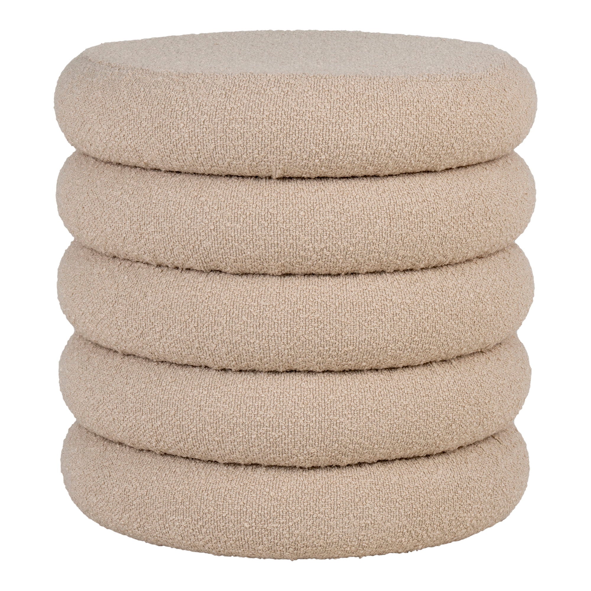 Brooklyn Pouf - Pouf mit Stauraum, Bouclé, beige ø44x44 cm, HN1242