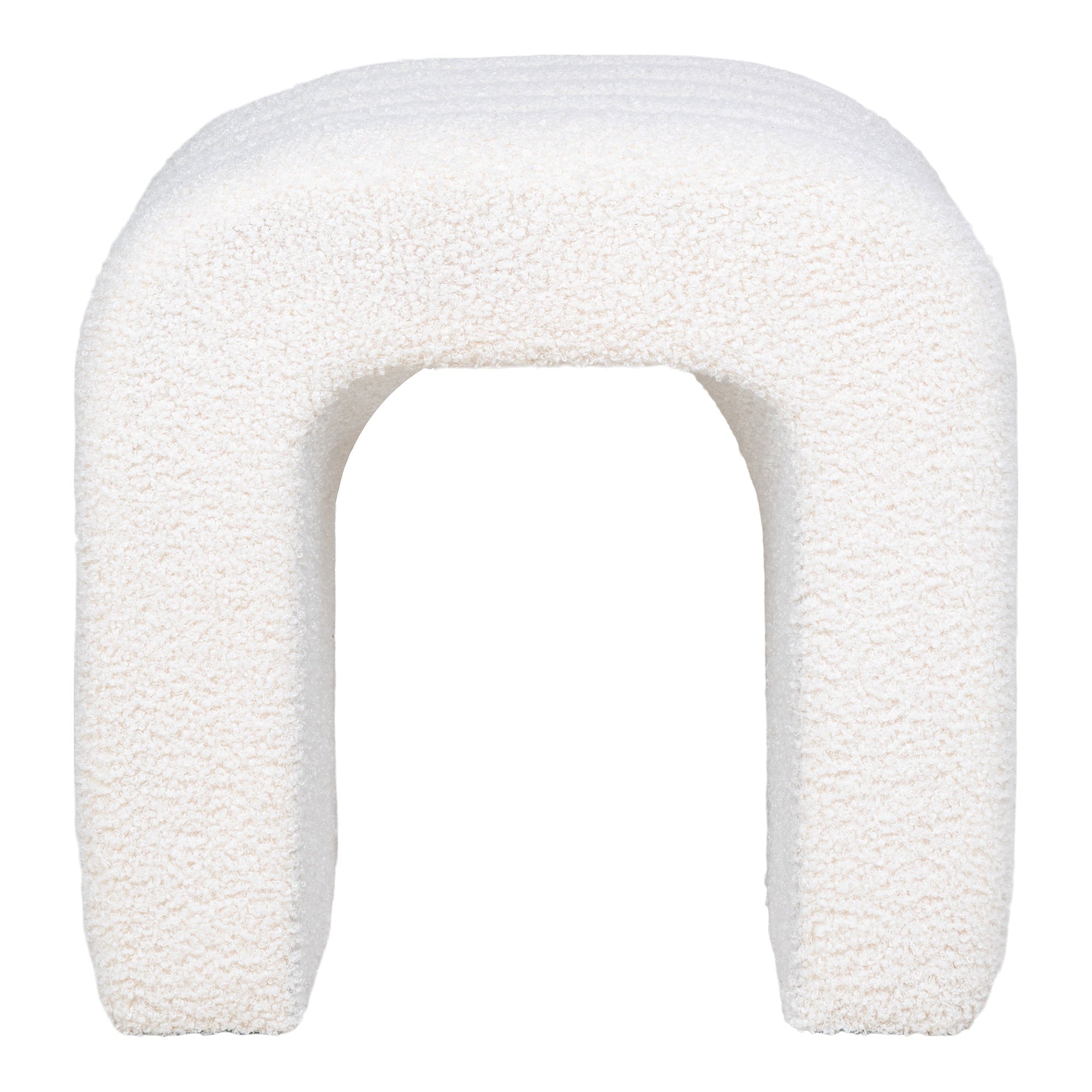 Colma Pouf - Pouf, teddy, white 42x41x36 cm, HN1234