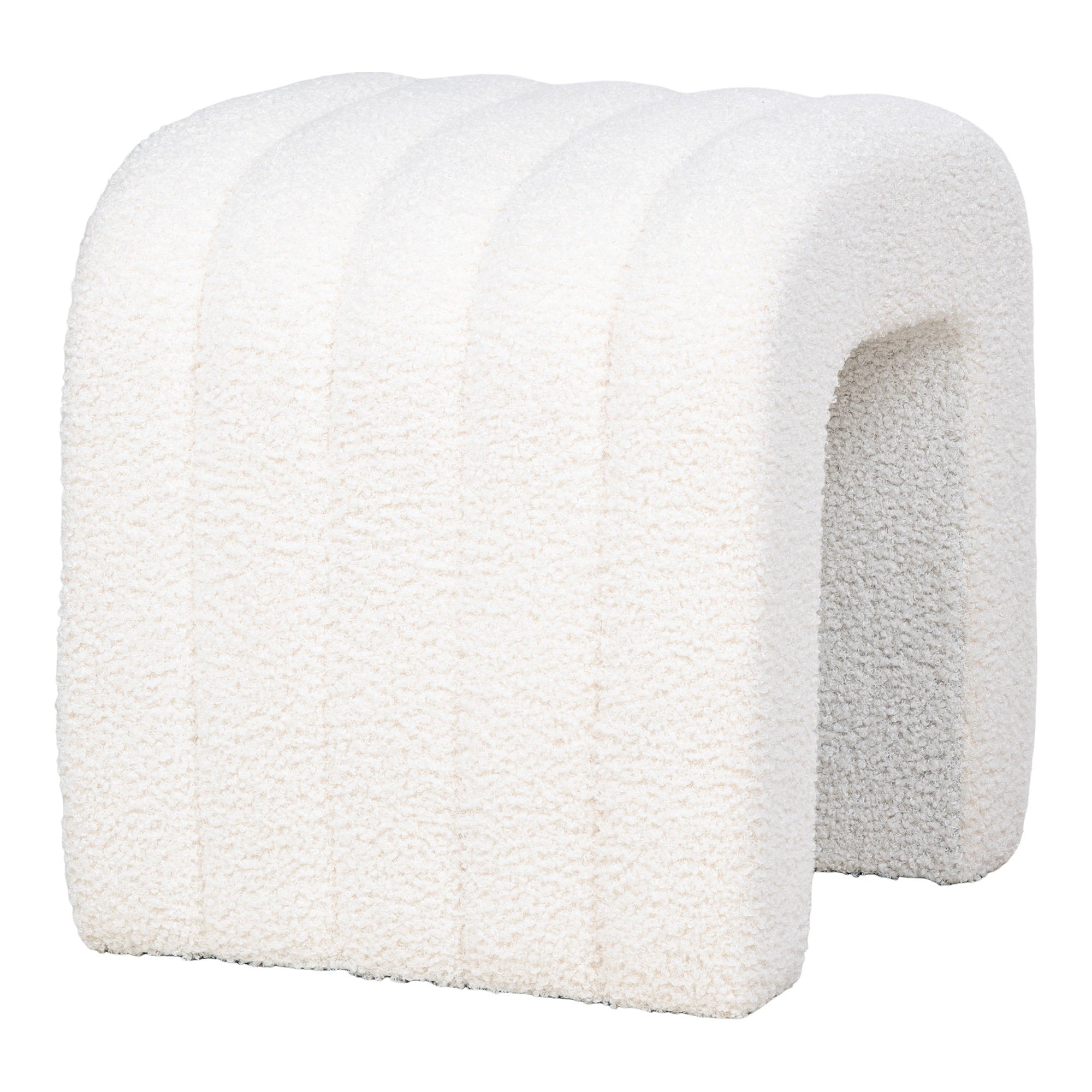 Colma Pouf - Pouf, teddy, white 42x41x36 cm, HN1234