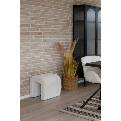 Colma Pouf - Pouf, teddy, white 42x41x36 cm, HN1234