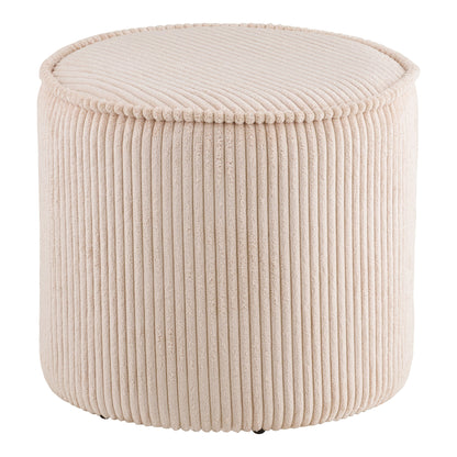 Taupo Pouf - Pouf, Kord, beige ø40x35 cm, HN1424