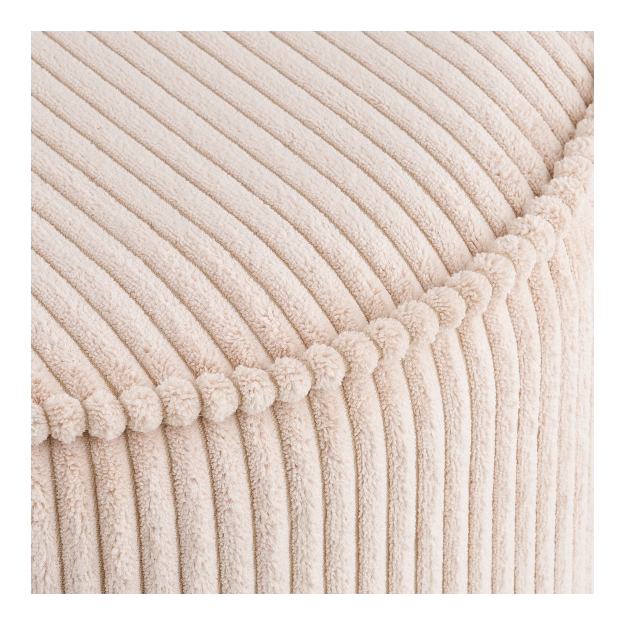 Taupo Pouf - Pouf, Kord, beige ø40x35 cm, HN1424