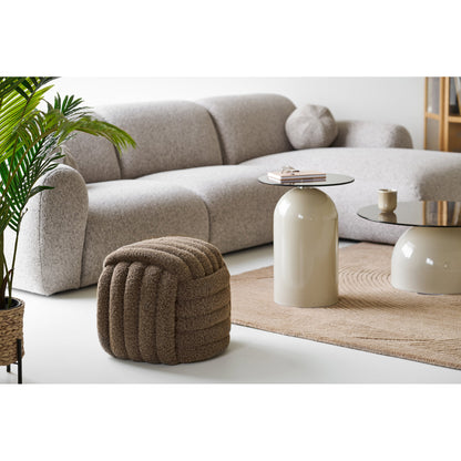 Napier Pouf - Hocker, braun 48x48x43 cm, HN1294