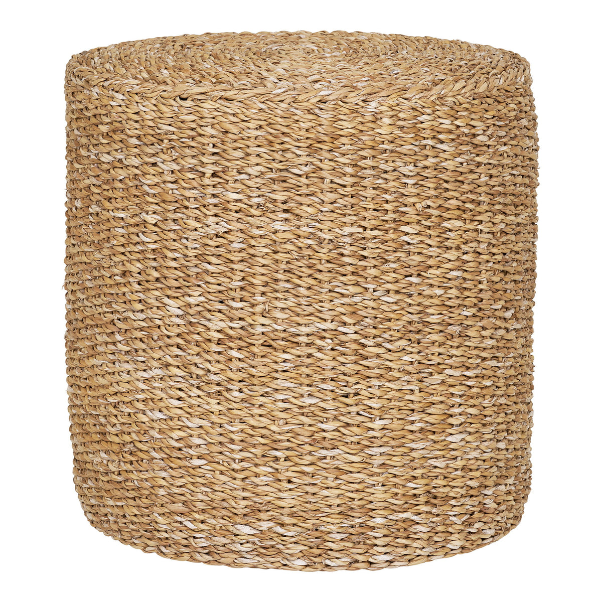Rivera Pouf - Pouf, Seegras/Baumwolle, natur Ø40x40 cm