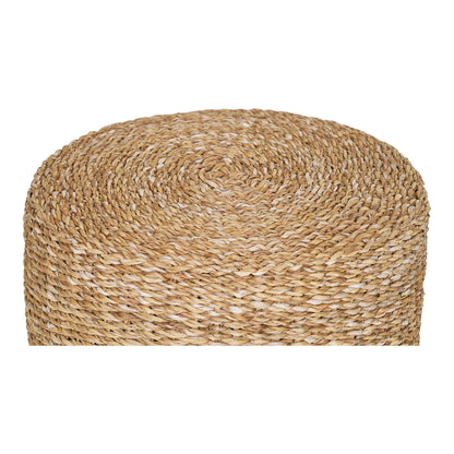 Rivera Pouf - Pouf, Seegras/Baumwolle, natur Ø40x40 cm