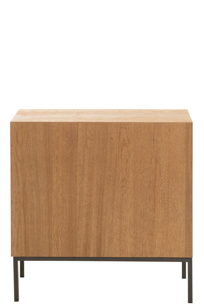 Cupboard On Legs 2 Doors Wood/Metal Natural