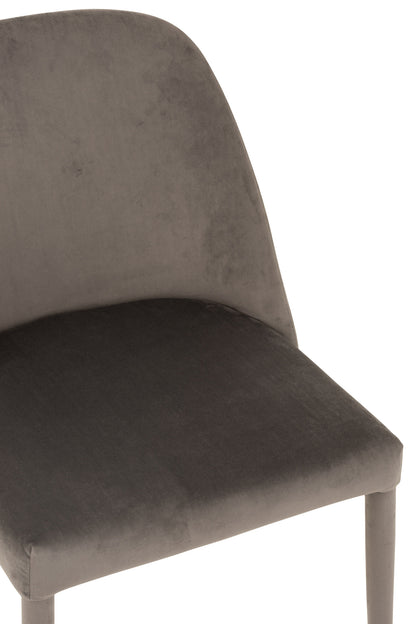 Chair Charlotte Textile/Metal Middle Grey