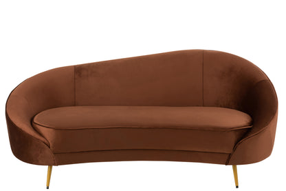 Sofa Elisabeth Textile/Metal Brown