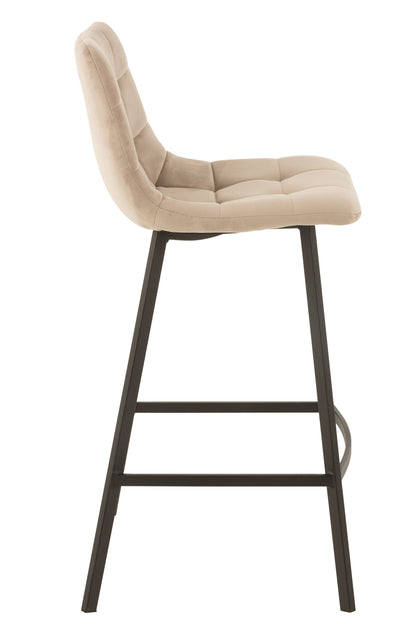 Barstool Olivier Textile/Metal Beige