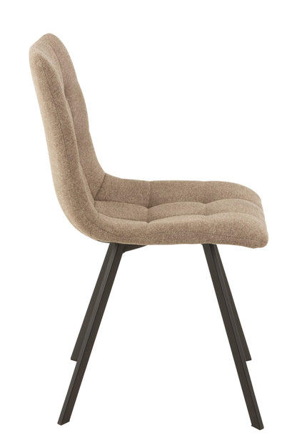 Stuhl Babette Textil/Metall Beige