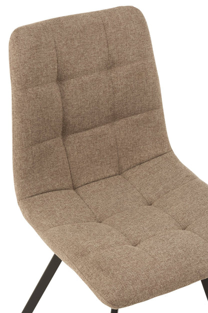 Stuhl Babette Textil/Metall Beige