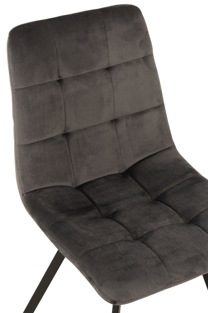 Chair Morgan Textile/Metal Grey