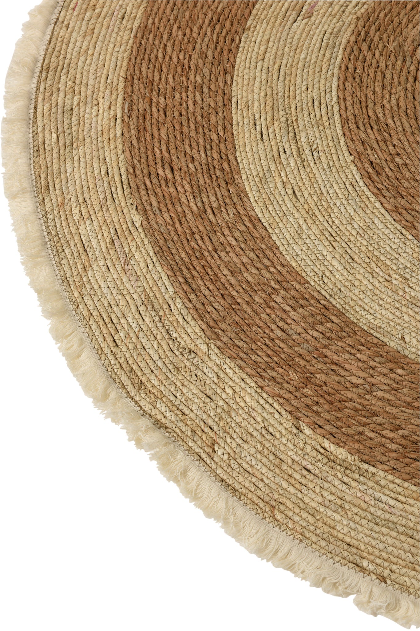 Rug Tassel Band Maize Peel/Cotton Beige/Brown White