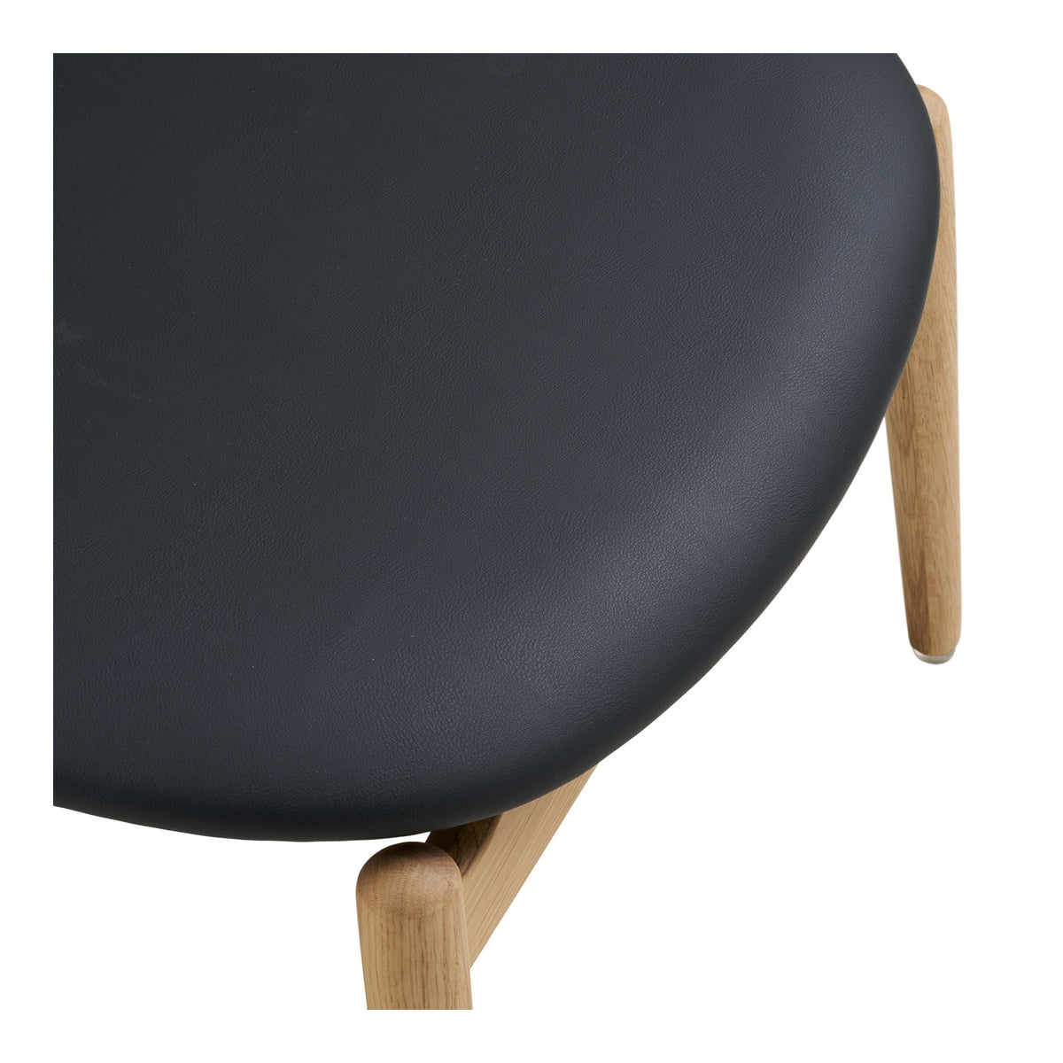 Voetenbank Olvera – eikenhout en PU, naturel met zwart, zithoogte 38 cm