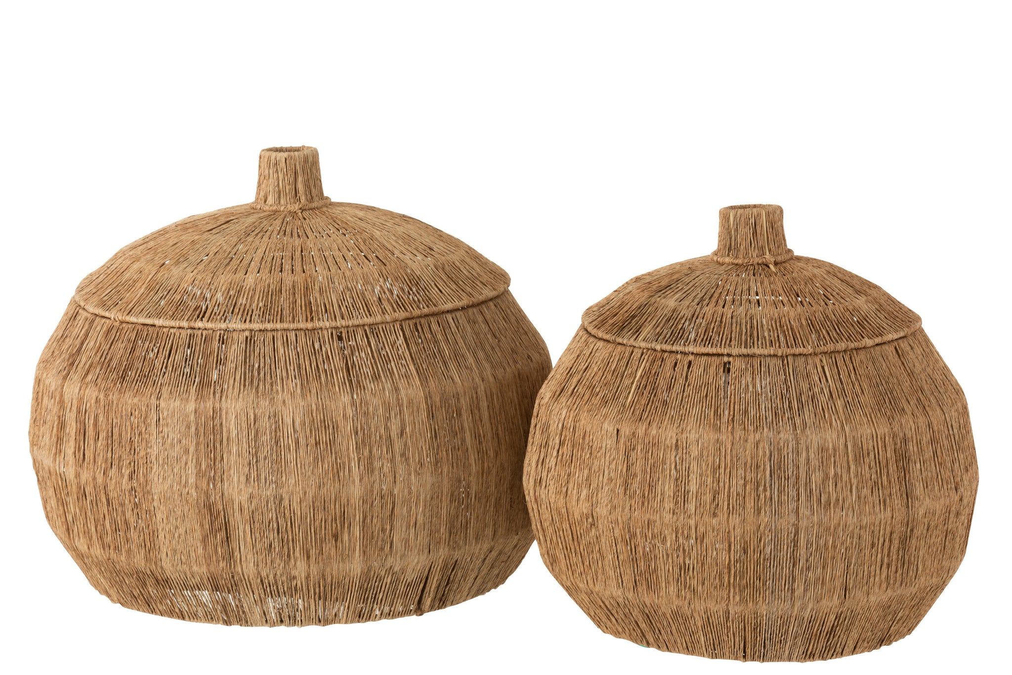 Set 2 Baskets Dantya Ball Jute Natural