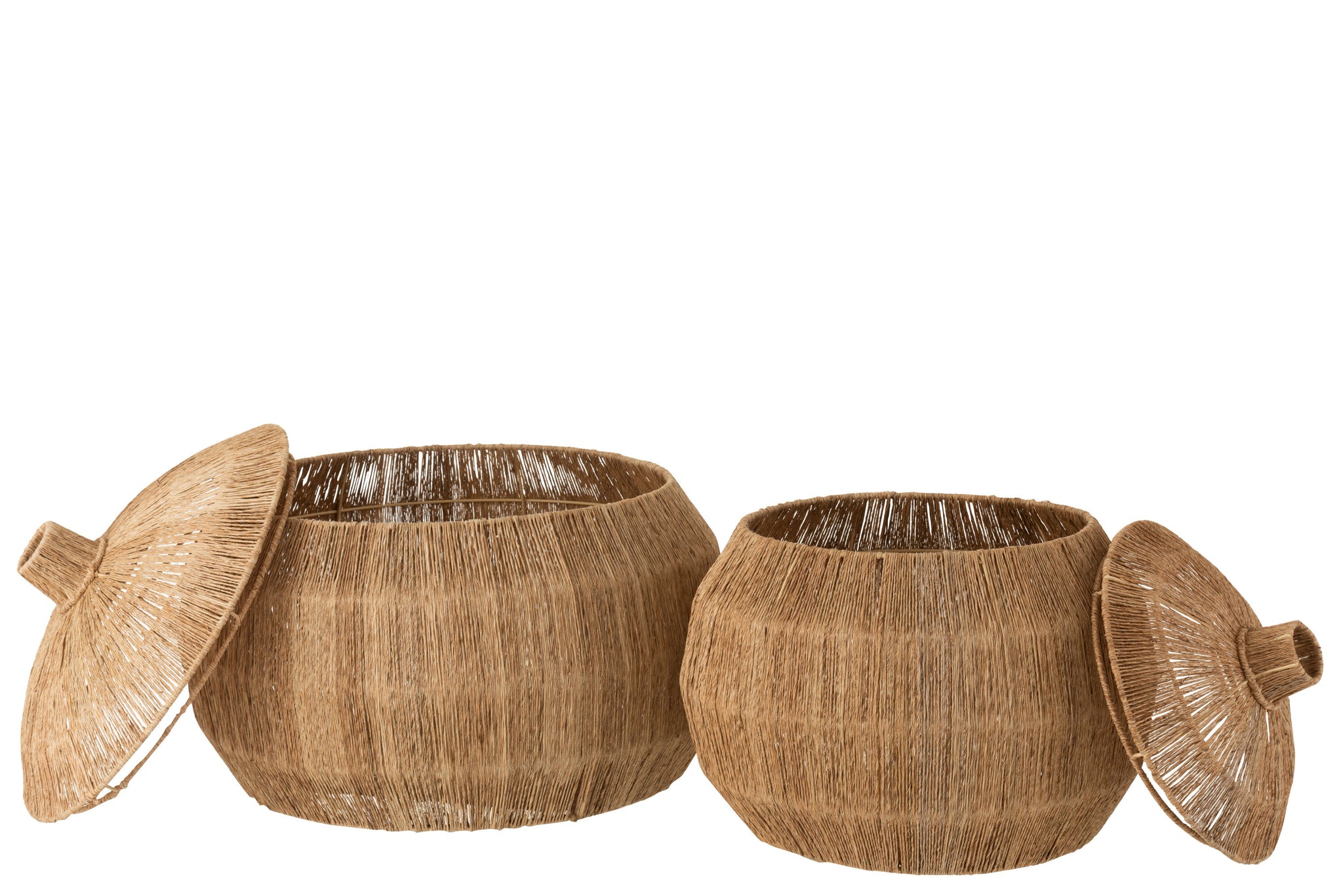Set 2 Baskets Dantya Ball Jute Natural