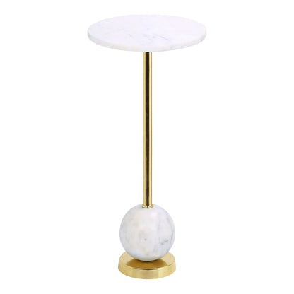 Salo Beistelltisch - Beistelltisch aus Messing und Marmor ø25x54 cm