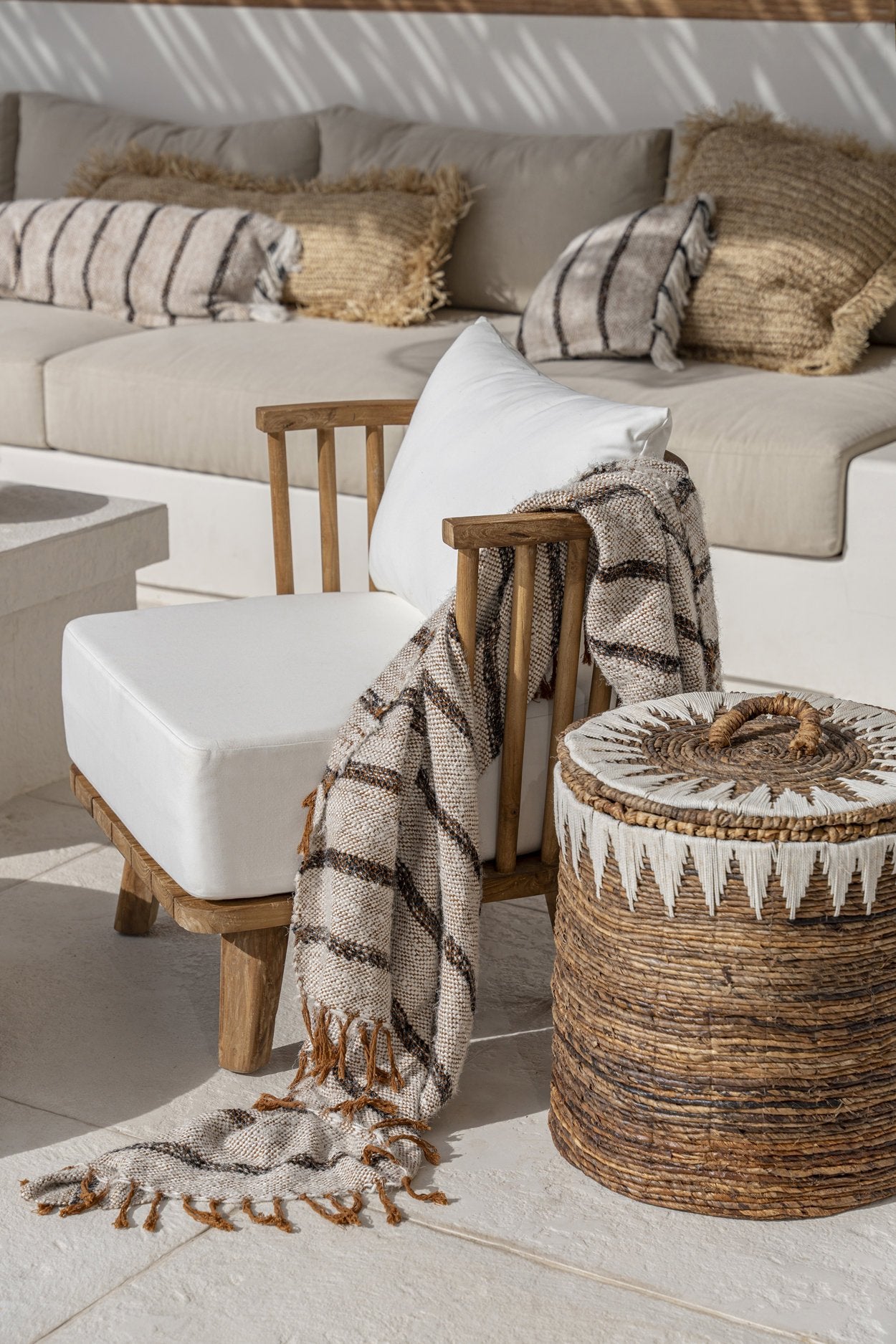Das s'il vous Plaid – Bohemian White