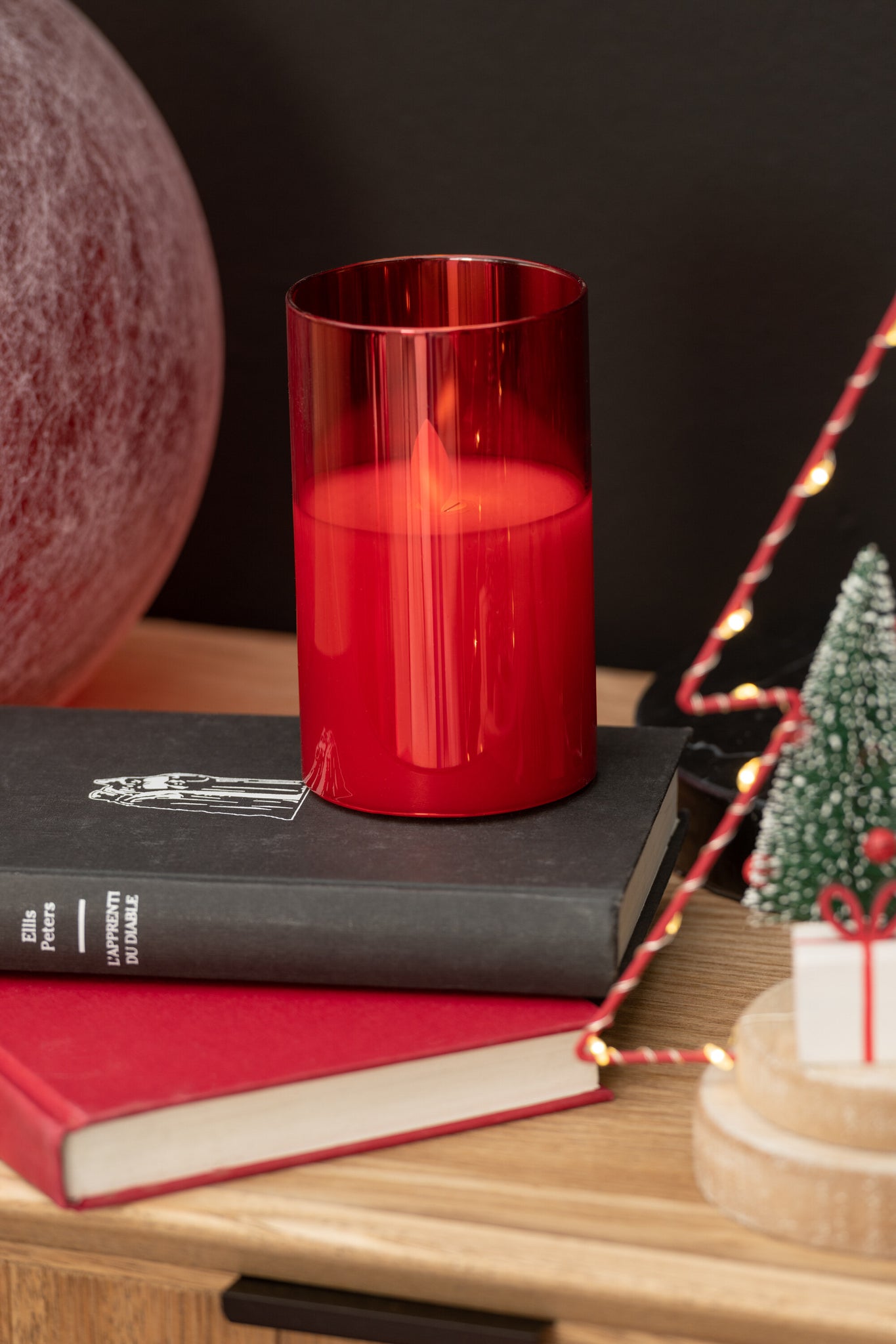 LED lamp Shining Glass Red Small