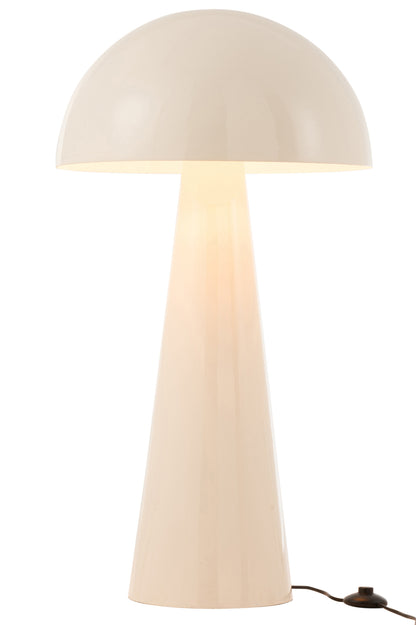 Lamp Mushroom Metal Shining White Extra Large