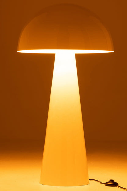 Lamp Mushroom Metal Shining White Extra Large