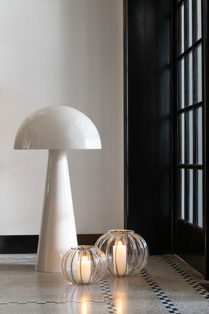 Lamp Mushroom Metal Shining White Extra Large