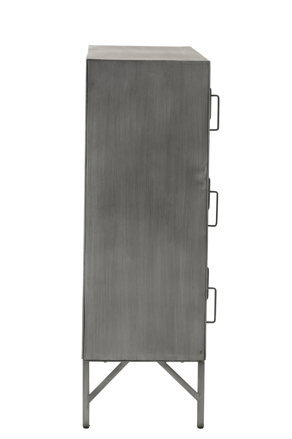 Schrank 9 Türen – Metall, silber, 86x41x114 cm