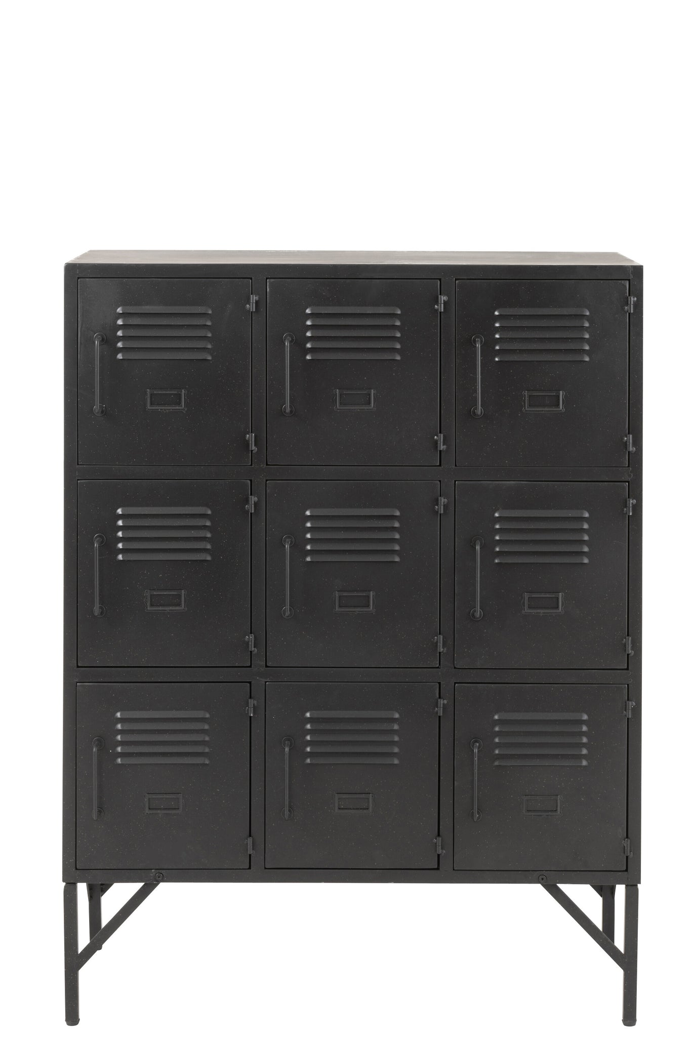 Cupboard 9Doors Metal Black
