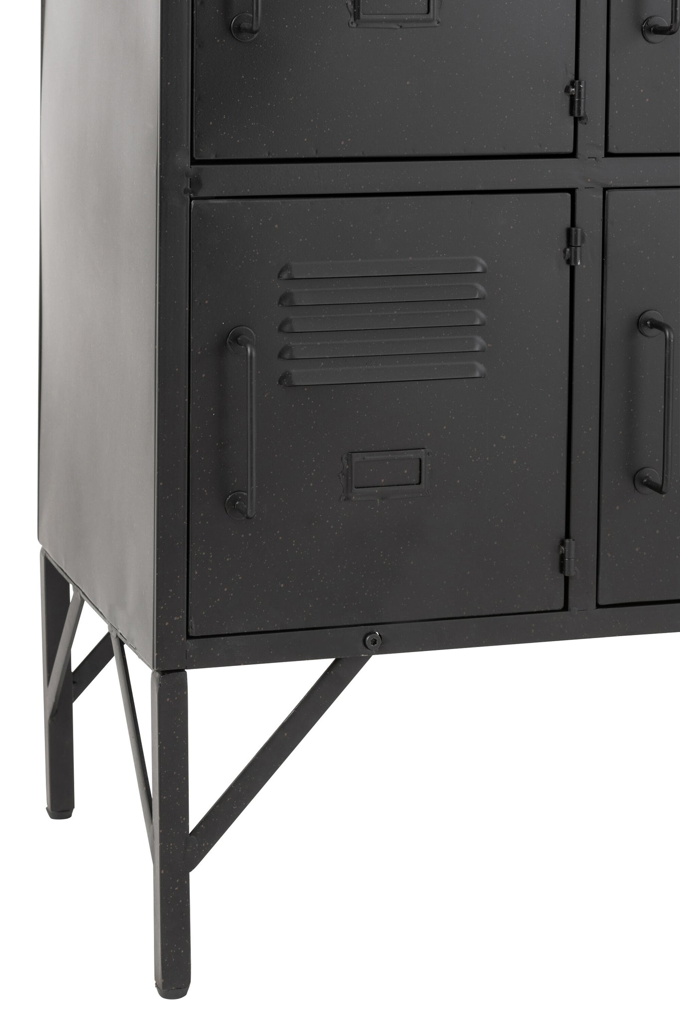 Cupboard 9Doors Metal Black