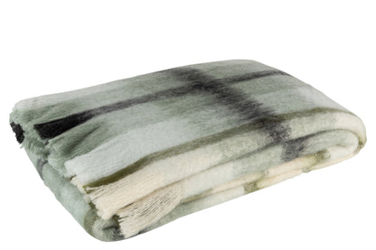 Plaid Rhombus Acrylic/Wool Brown/Green/White