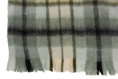 Plaid Rhombus Acrylic/Wool Brown/Green/White