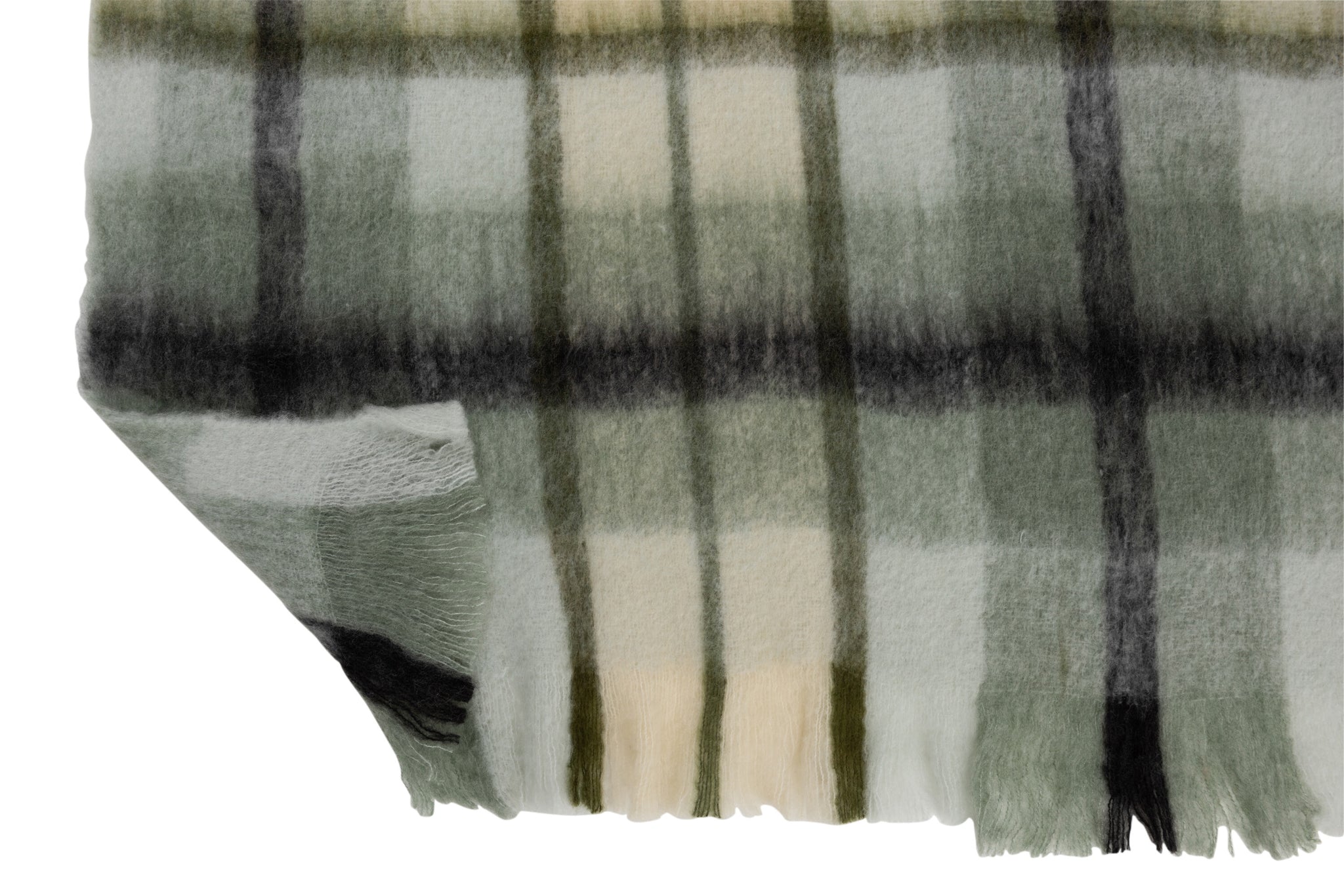 Plaid Rhombus Acrylic/Wool Brown/Green/White