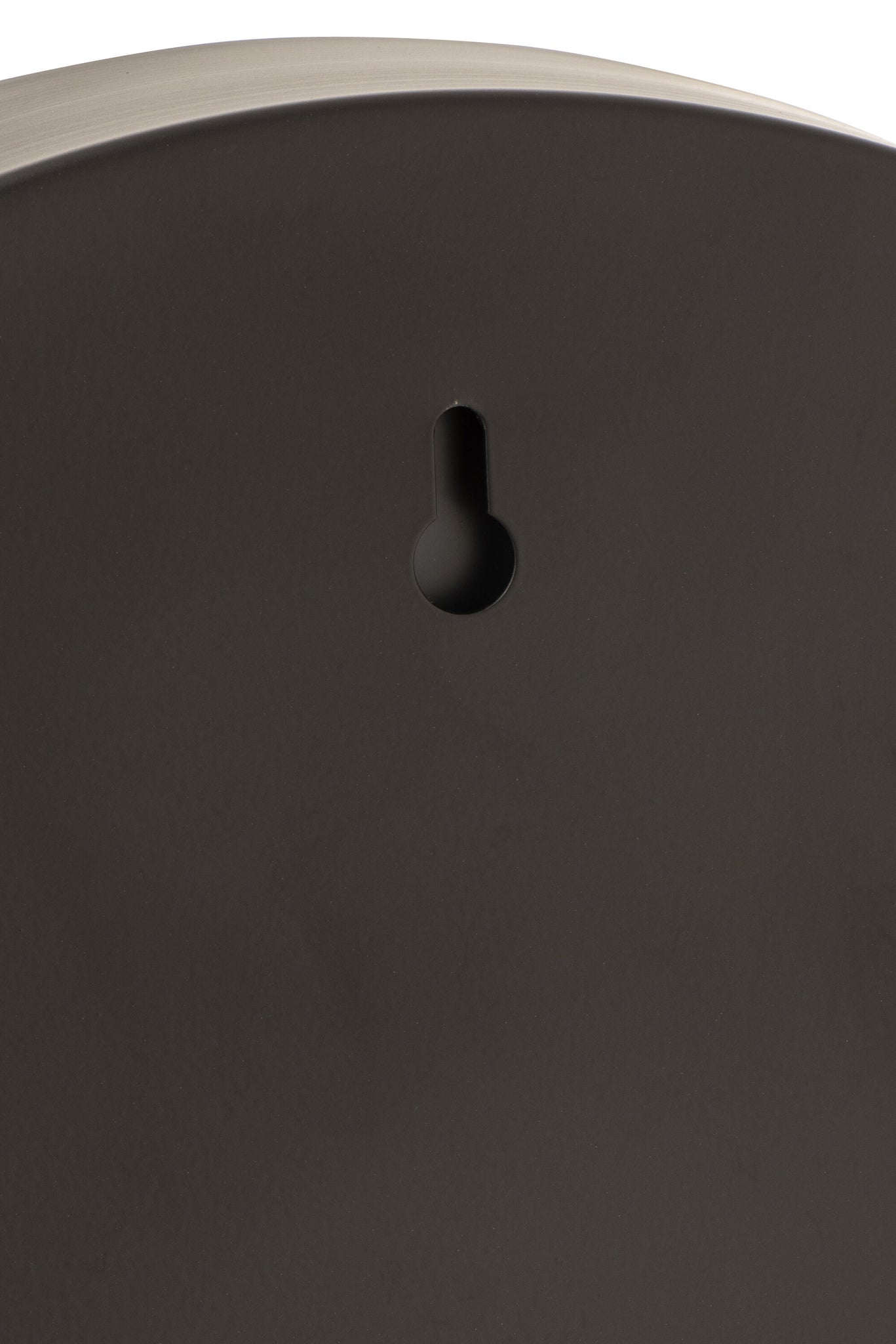 Mirror Round Border Metal Black Small