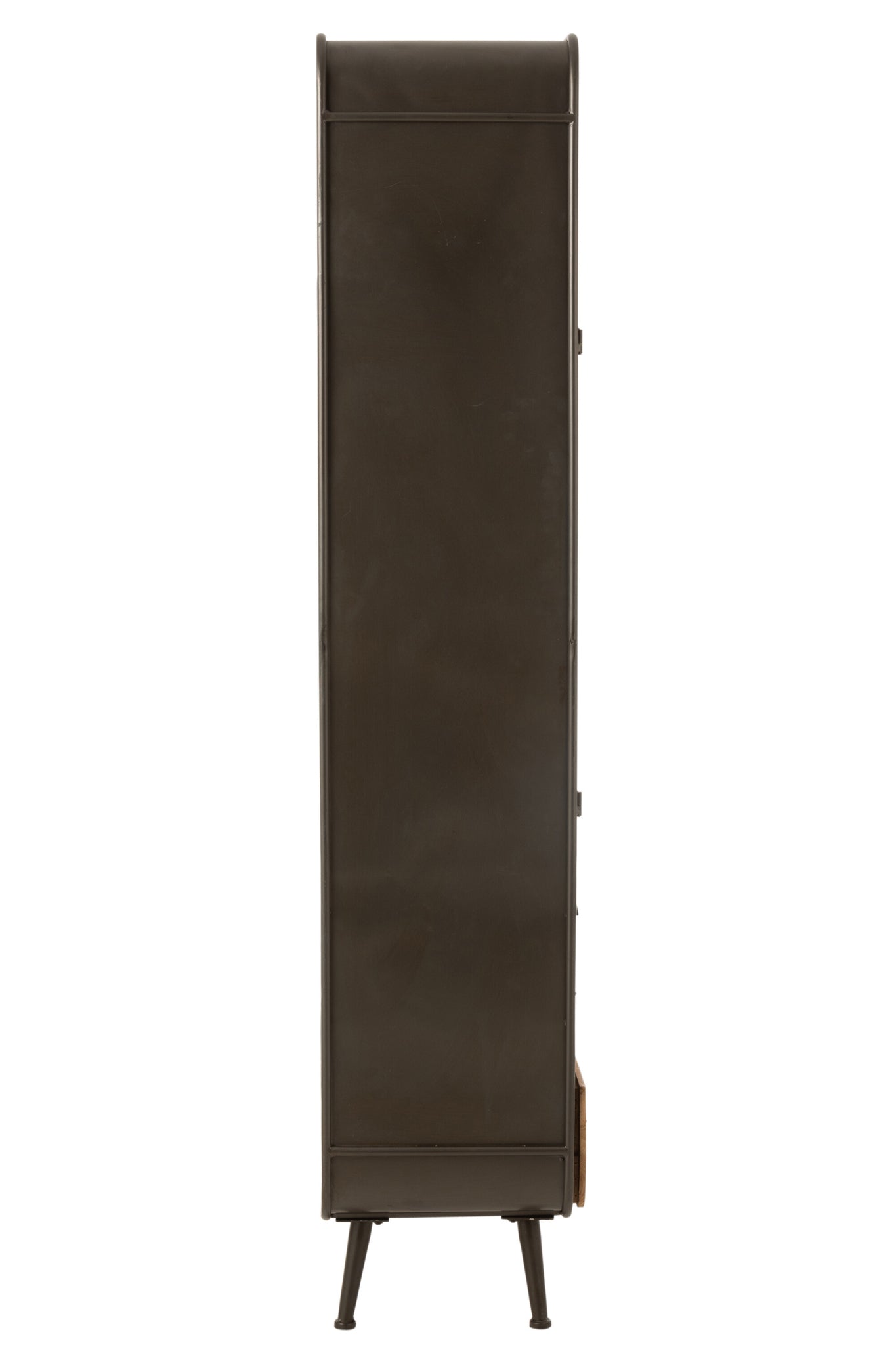 Closet High 3 Drawers Metal/Wood Black/Natural