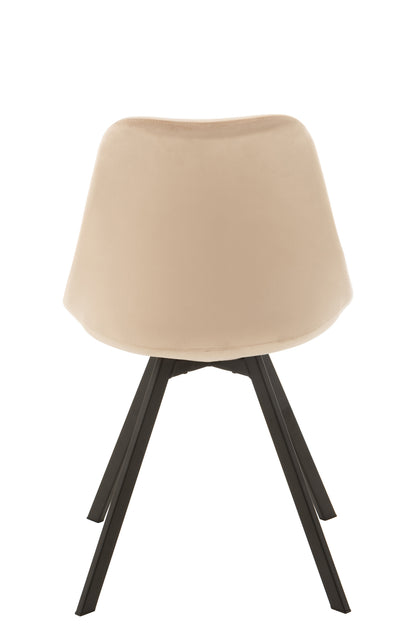 Chair Helene Metal/Textile Beige